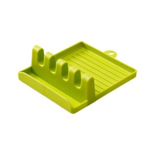 GUHEHARD Plastic Creative Hangable with Drip Pad Punch Free Spatula Rack Pot Lid Holder Tableware Storage Rack Spoon Rest