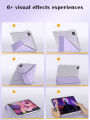 Ốp iPad KENKE Acrylic HD Trong Suốt Cho iPad 2024 air 13 inch air 11 2022 Pro 11 Pro 12.9 ipad thế hệ thứ 7 thế hệ thứ 8 thế hệ thứ 9 iPad Mini6 iPad gen 10 2020 Có Hộp Đựng Bút Chì - Ốp & Chân Đế Gấp Folio 2021 iPad Air 5 Air 4 Origami - Màu Tím case. 