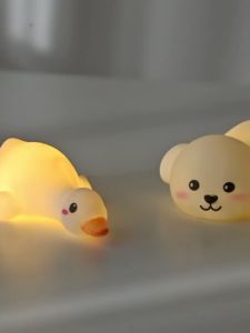 Cartoon Cute Animal Night Lights Sleep Light Bedroom Night Lamp Bedroom Lamp Desktop Lamp Table Ornaments for Kids Friends & Gift Supplies Home Decor PandaRabbit & Pikachu Birthday Gift Christmas New year Valentines Day Gifts Bedroom & Desk Decor