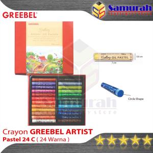 Crayon Greebel Artist 24 Warna / Krayon Gambar Profesional Mewarnai / Oil Pastel Art Premium 24 Colors