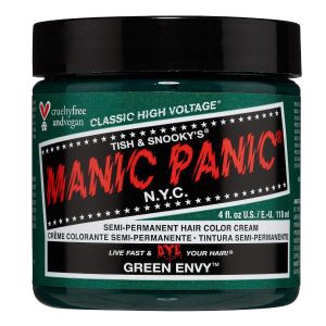 MANIC PANIC Classic Green Envy Semi Permanent Hair Color - Emerald Green Hair Dye for Women & Men That Lasts 4-6 Weeks - Vegan Ammonia & Cruelty-Free - Create & Mix Custom Shades (4oz)