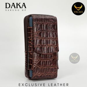 [VALQO] DAKA Sarung HP Kulit Sapi Dompet HP 2 Slot Muat HP Hingga 67 inch