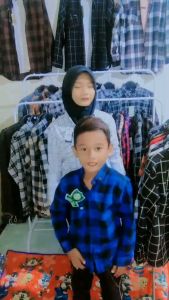 Kemeja Flanel Anak Kotak Catur Coklat Kunyit