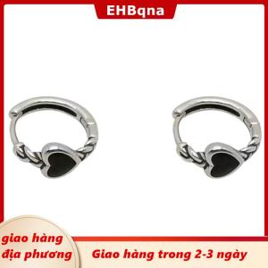 [COD] EHBqna 3PF Ship within 24 hours 4pcs thép không gỉ pha lê Hoop Bông tai mát mẻ hàng ngày mặc đồ trang sức phụ kiện