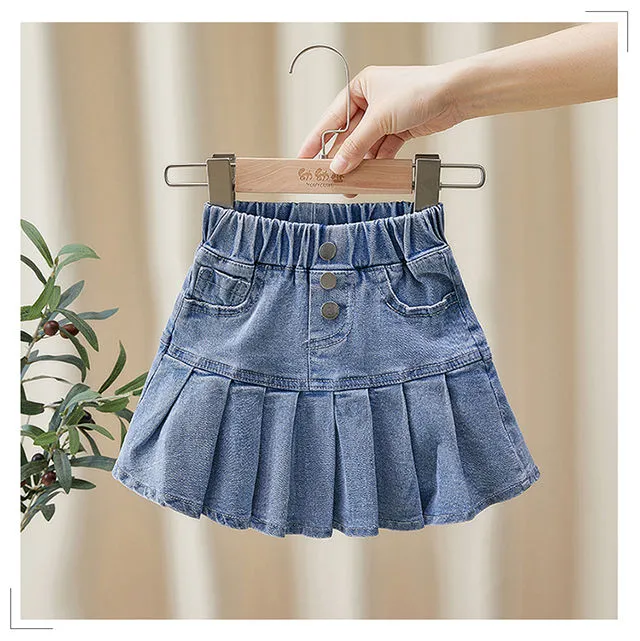Children Baby Girl Denim Mini Skirt Kids Denim Skirt For Baby Girl