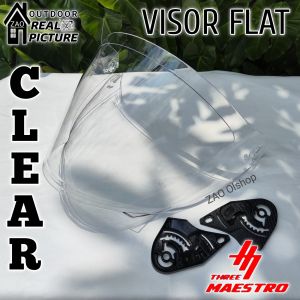 Kaca Helm INK TERRA 2 Visor Helmet FLAT venom open flat datar by Three Maestro allsize tm5 iridum