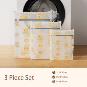 ถุงซักผ้าการมองเห็นพร้อมลายน่ารักถุงซักผ้าสำหรับชุดชั้นในกระเป๋าอาบน้ำตาข่ายเนื้อละเอียดสำหรับบรา/ชุดชั้นใน/ถุงเท้า-ป้องกันการเสียรูป