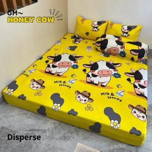 Sprei Motif Karakter COW FUNNY MOO MOO Berkualitas Premium Nyaman Set Sarung Bantal Sarung Guling
