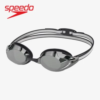 Speedo Unisexs Mirrored - Vanquisher 3.0 - Black/Smoke/(Silver Mirror) - 8-00473409951