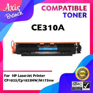 AXIS BRANCH หมึกเทียบเท่า CE310A/310/CE310/310A สำหรับรุ่น HP Laser Jet Printer CP1025/1025NW/M175nw/Canon LBP 7010C/7018C