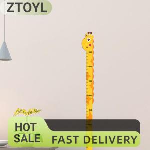 1ชิ้นการ์ตูนสัตว์วัดความสูงสติกเกอร์ติดผนังยีราฟไม้บรรทัดวัดการเติบโตของเด็กห้องนอนสถานรับเลี้ยงเด็กเด็ก