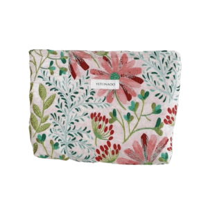 DJRGS Foldable Floral Quilted Cosmetic Bag Soft Cloth Large Capacity Makeup Bag Cute Multi-Size Toiletry Bag Travel