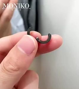 MONIKO Original Hypoallergenic Korean Boys and Girls Punk Hip Hop Black Titanium Silver Classic Stud