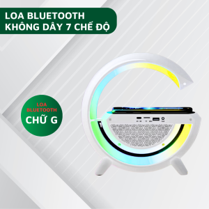 Loa Kết Nối Bluetooth Đa Năng Không Dây 7 Chế Độ Ánh Sáng Tích Hợp 4 Chức Năng Sạc Tích Điện Không Dây