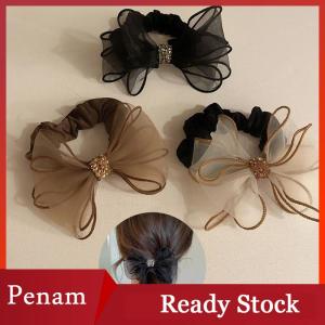 [PAM] Mesh bow hair ring net red 2022 new all-match simple ins temperament ball head Czech drill head rope