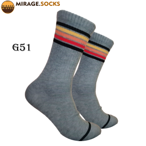 Kaos Kaki Oldschool Motif Garis (4LAYER BENANG) No. G51