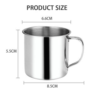 150ML Stainless Steel Cup Portable Mug Camping Outdoor Travel Stainless Steel Coffee Tea Cup Cawan Keluli /Cawan Steel 小口杯