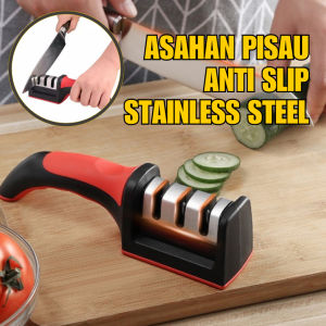 Asahan Pisau Stainless Anti Slip Alat Pengasah Pisau Gunting Dapur Serbaguna Multifungsi