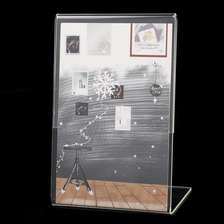 A6 Clear Acrylic Display Stand Desk Picture Photo Frames Display