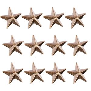 12pcs Gold Tone Star Collar Pin Pentagrams Collar Pin Anchors Star Planet Pin for Party and Business Attires