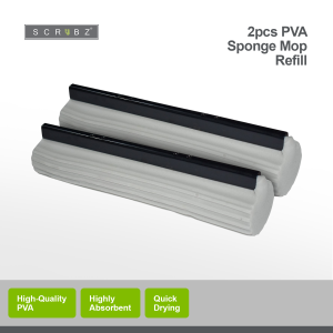 Scrubz PVA Sponge Mop Head Refill Set of 2