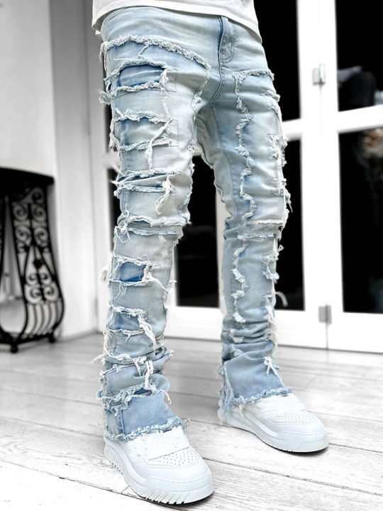Streetwear Ripped Jeans Men *'S Streetwear Ripped Baggy Jeans Hip