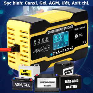 Máy sạc bình ắc quy 12V 24V 2AH-150AH RJ TIANYE RJ-C121001A thông minh tự ngắt khi đầy có chức năng khử SUNFAT quy ô tô xe máy