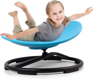 Spinning Chair for Autistic KidsSensory Spinning ChairTraining Body Coordination and BalanceSpin Autism Toys for ADHD Toddlers Children Kids (Blue)