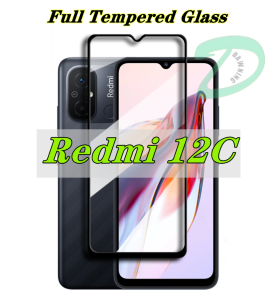 For Redmi 12C Full Cover Screen Protector For Xiaomi Redmi 12C 9H Anti-Oil Protective Film Glass 3D Full Glue Tempered Glass