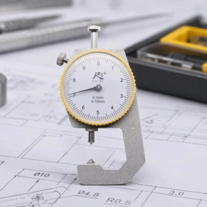 SIDSI Round Dial Thickness Gauge High Precision Pointed/Flat Head Dial Caliper Measuring Tool Easy To Read Measuring Tool Hollow Pipe
