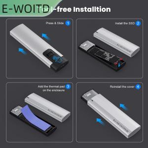 【E-WOITD】 เคส M.2 NVMe pcie ngff SATA dual Protocol SSD 10Gbps เคสฮาร์ดไดรฟ์ภายนอกกล่อง USB Type C รองรับปุ่ม M และ B M