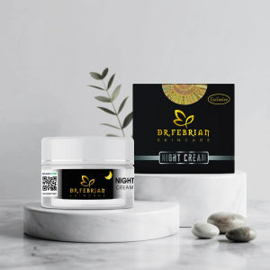 Night Cream Dr Febrian Skincare 15gr BPOM Krim Malam DNA Salmon Glutathione Collagen Centella Pencerah Wajah Glowing Anti Aging