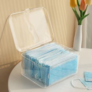 Mask Organizer Storage Box  Stackable Transparent FaceMask Organize Dustproof Case Office Desk 口罩收納盒