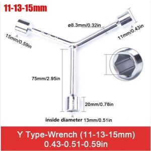 Cần Siết Vặn Đai Ốc Đầu Lục Giác 3 Chia Các Size 8_10_12mm/ 10_12_14mm/ 11_13_15mm/ 14_17_19mm Cờ Lê 3 Đầu Đa Dụng