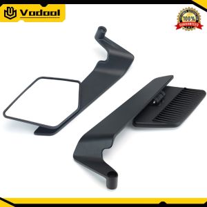 2PCS Aluminum Alloy Motorcycle Bar End Mirror 90 Adjustment Motorcycle Rear View Mirror Motorcycle Fixed Wing Adjustable Mirror for Sport Bikes