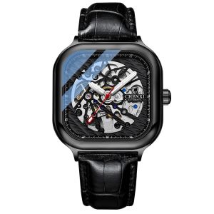 CHENXI Men Automatic Mechanical Watch Top Luxury Brand Tourbillon Business Waterproof Clock Male Stainless Steel Wristwatch