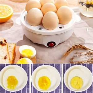 Electric Egg Boiler Multi-Functional Hard or Soft Boiled Veggie Steamer 150W Quick Cooking with Automatic Shut-Off