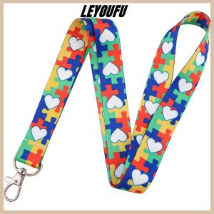 LEYOUFU Tự kỷ Mê Cung phim hoạt hình dây buộc điện thoại dễ thương Dây Móc Khóa thẻ ID điện thoại di động huy hiệu vòng chìa khóa Phụ kiện dây đeo cổ