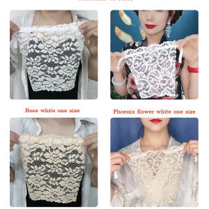 Summer Lace Chest Covering Cloth AntiExposure Strapless Bra for WomenOnePiece Bottoming Bra