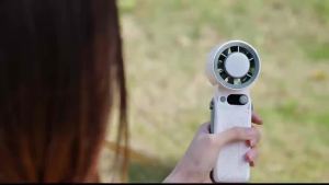 FCJF168 Peltier Cooling Handheld Fan - Ice Touch USB Portable Foldable Fan with Brushless Motor - 199 Speed Settings for Travel & Office