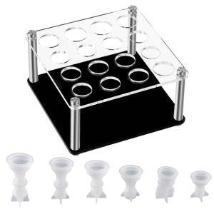 Multipurpose Chess Silicone Molds Stand Acrylic Clear Rack for Game Pieces Organization Elegant Game Kit Components