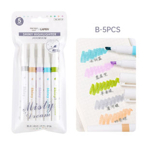 Nicedays🍒Set Penyorot Glitter Spidol Akrilik Pena Penanda Buku Besar Tangan Siswa
