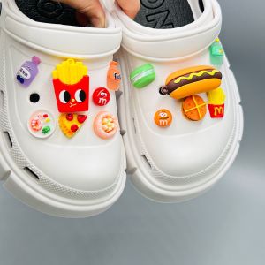 Crocs Jibbitz Charms Shoe Buckle Accessories Cute Creative Hamburger Donuts Cotton Cartoon Butterflies Radish Rabbit Clogs Decoration for Crocs