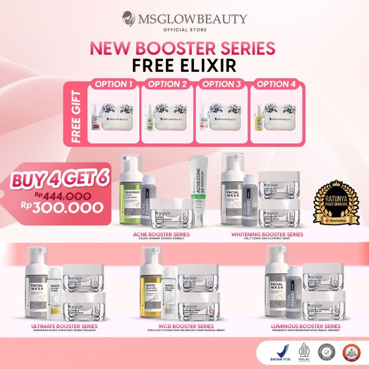 glutathione booster whitening ms glow - NEW PACKAGE SERIES Detoksifikasi Dan Kontrol Pori Perawatan Kulit Semua Jenis Pengelolaan Jerawat Dan Flek Hitam Paket Dan Acne Booster - Lazada ارينسيا