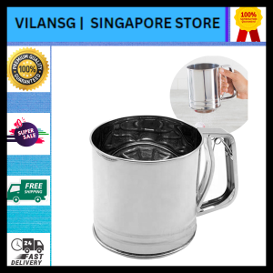 Stainless Steel Flour Sifter Large Sifter Baking Powdered Sugar Flour Sieve Cup