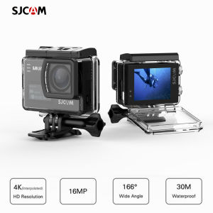 SJCAM SJ6Pro 4K60fps 24MP Dual Screen Action Camera with WiFi 6-aixs Image Stabilization 170° FOV 8X Zoom Underwater 40m Waterproof Camera Support External MIC