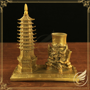 Ống Đựng Bút Tháp Văn Xương Cầu Công Danh Tài Lộc Bằng Đồng Tháp Bút Văn Xương Trang Trí Phong Thủy - Đồ Đồng Thuận Tâm