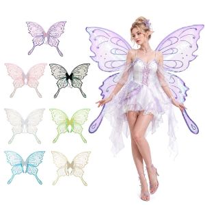 COOLSOOL Lightweight Butterfly Fairy Wings Sparkling Adjustable Butterfly Costume Wings Durable Back Attachment Dress Up Wings Women Girls