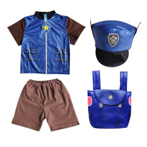 Carnival Birthday Short Sleeve PAW Patrol Cosplay Costumes For Kids Boys Girls Marshalls Chase Skye Rocky Zuma Halloween Fancy Party Dress