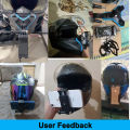 Motorcycle Helmet Camera Holder Full Face Front Chin Phone Mount Bracket Riding Helmet Belt Strap For Gopro hero 13 12 insta360 X4 DJI Action 5 Pro Camera Cellphone. 